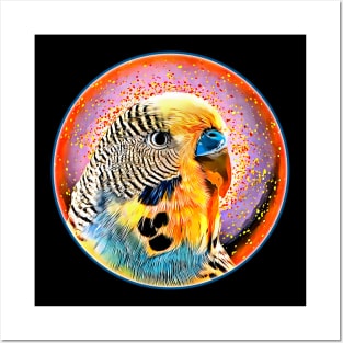 The budgie in bubble Posters and Art